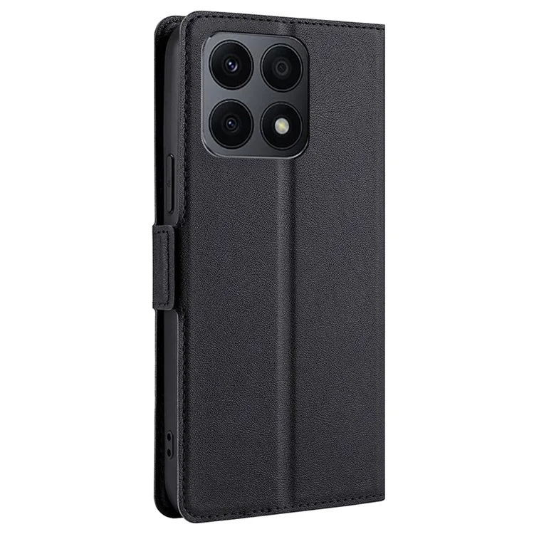 Étui de protection Pour Honor X8a 4G Ultra Mince en Cuir PU avec Support et Fente pour Carte - Noir