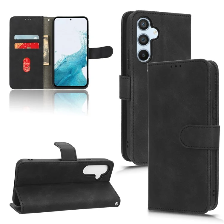 Per Samsung Galaxy M14 5G Custodia Portafoglio in Pelle con Supporto Smartphone Antiurto - Nero