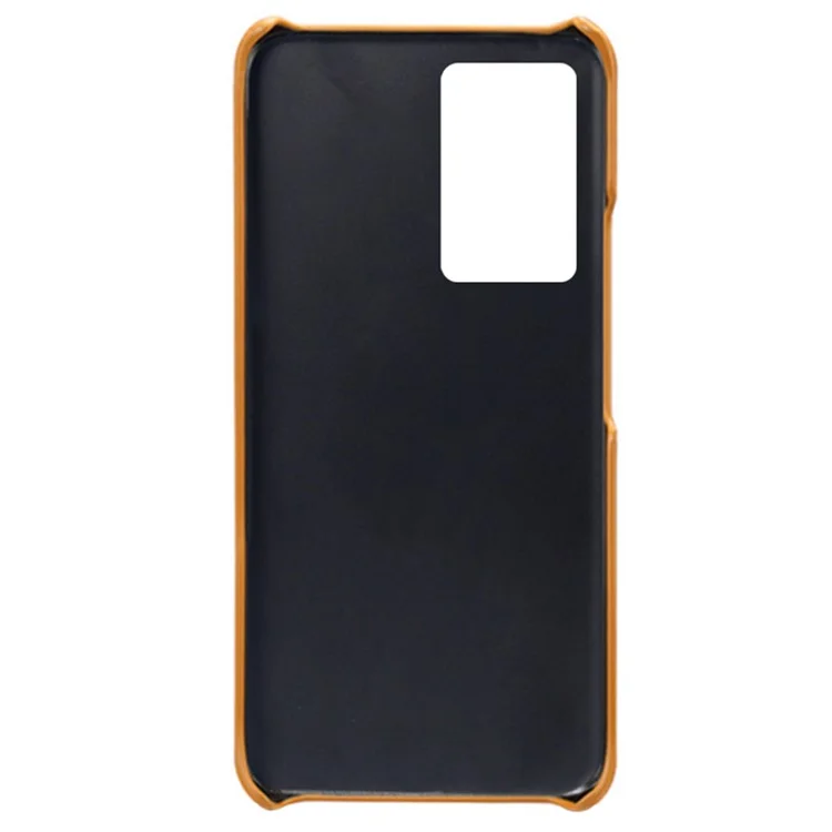 Per Xiaomi Poco F5 Pro 5G / Redmi K60 Pro 5G / K60 5G Custodia per telefono in PC rivestito in pelle PU Texture vitello Antiurto - Arancione