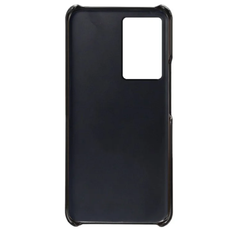 Für Xiaomi Redmi K60E 5G-Handyhülle mit 2 Kartenschlitzen, Tasche, PU-Leder + harter PC-Schutzhülle - Schwarz