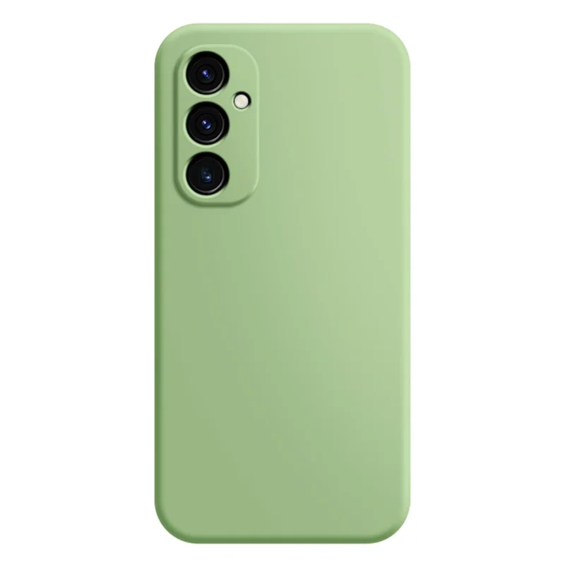 For Samsung Galaxy A14 5G / A14 4G Rubberized TPU Straight Edge Phone Case Soft Anti-Scratch Fiber Lining Protective Cover - Green