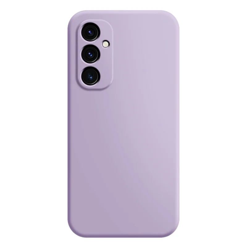 For Samsung Galaxy A14 5G / A14 4G Rubberized TPU Straight Edge Phone Case Soft Anti-Scratch Fiber Lining Protective Cover - Purple