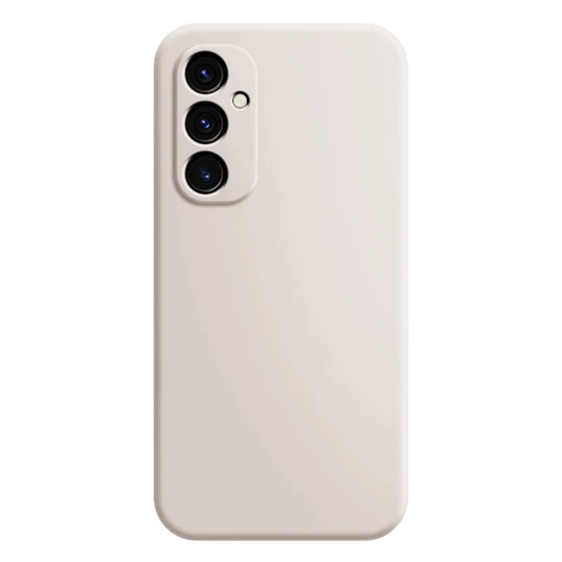 For Samsung Galaxy A14 5G / A14 4G Rubberized TPU Straight Edge Phone Case Soft Anti-Scratch Fiber Lining Protective Cover - Beige