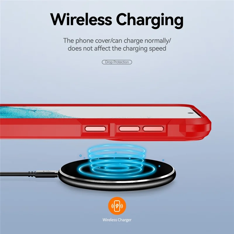 Para Samsung Galaxy A54 5G Anel Kickstand Phone Case Alloy Lens Frame PC + TPU Protective Cover - Vermelho