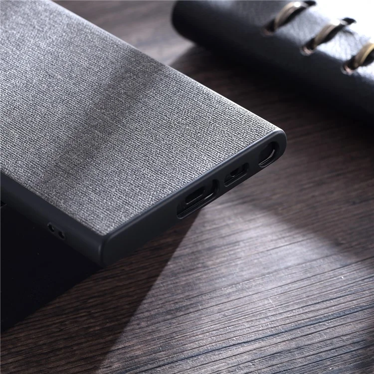 Pour Samsung Galaxy S23+ Cloth Texture TPU Back Cover Anti-drop Mobile Phone Case - Gris