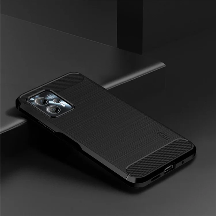MOFI JK TPU Series-1 pour Motorola Moto G13 4G / G23 4G Étui de téléphone en fibre de carbone brossé Coque de protection TPU anti-chute - Noir