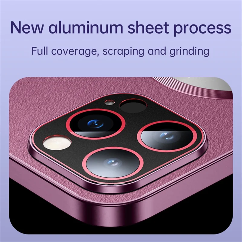 RH05 Magnetic Phone Shell for iPhone 14 Pro Case Soft TPU PC PU Leather Coated Phone Cover - Black