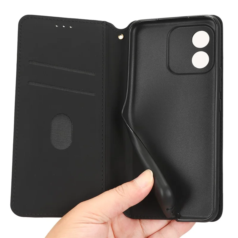 Mobile Phone Case for Honor X5 4G , Wallet Stand Imprinted Rhombus Pattern Leather Phone Cover - Silver