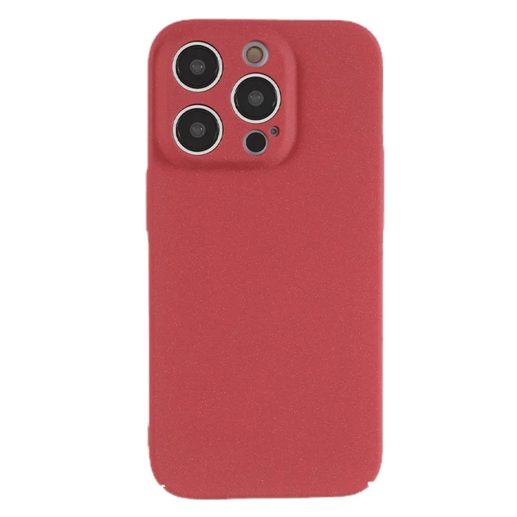 For iPhone 13 Pro 6.1 inch Cell Phone Cover Matte Texture Anti-scratch Hard PC Phone Case - Wine Red