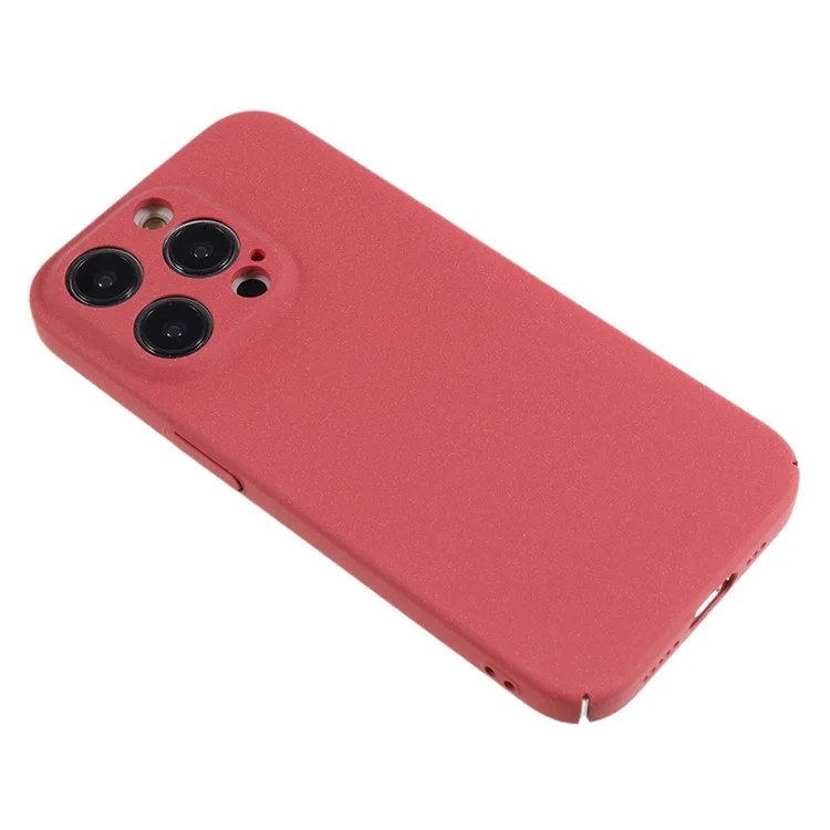 For iPhone 13 Pro 6.1 inch Cell Phone Cover Matte Texture Anti-scratch Hard PC Phone Case - Wine Red