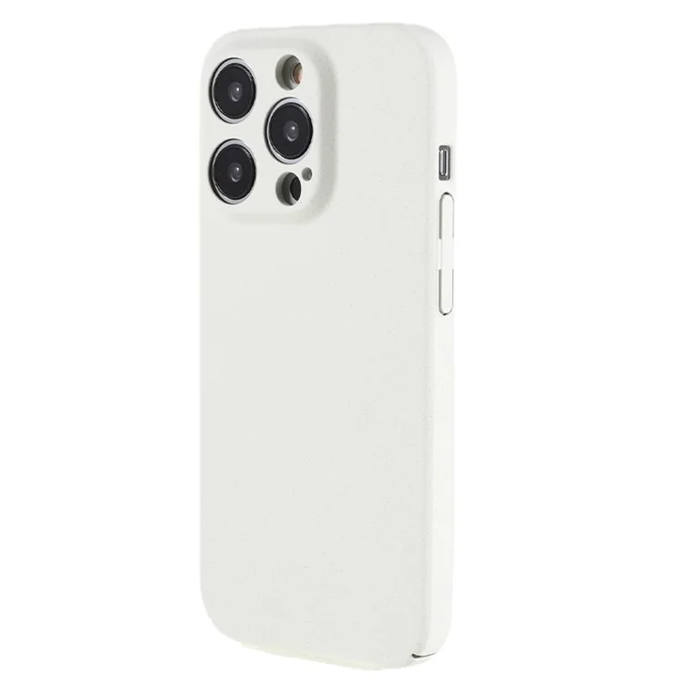 For iPhone 13 Pro Max 6.7 inch Cell Phone Case Shockproof Matte Texture Anti-scratch Hard PC Phone Cover - White