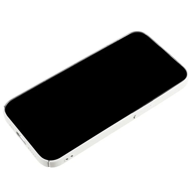 For iPhone 13 Pro Max 6.7 inch Cell Phone Case Shockproof Matte Texture Anti-scratch Hard PC Phone Cover - White