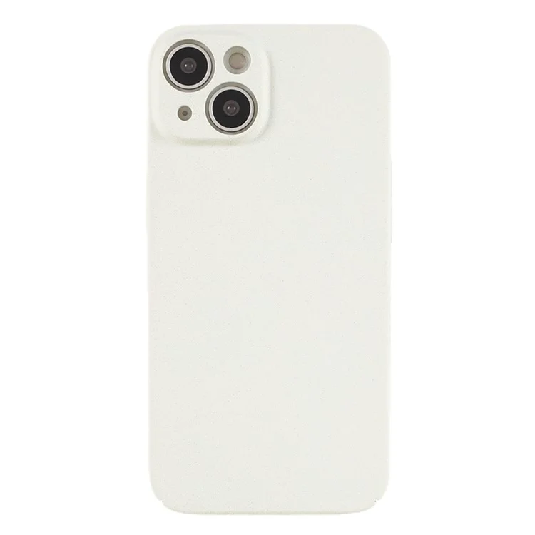 For iPhone 13 mini 5.4 inch Hard PC Shockproof Phone Case Camera Protection Matte Phone Cover - White