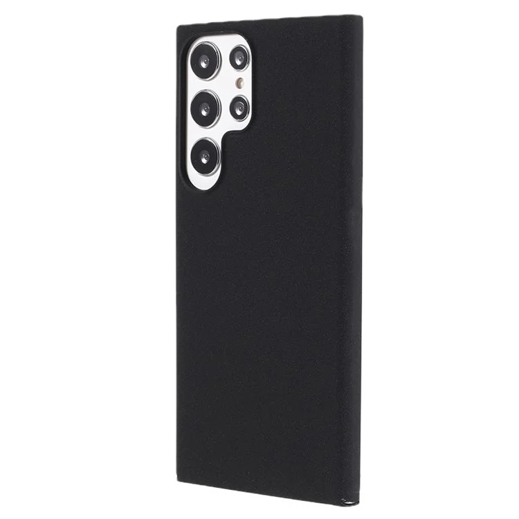Pour Samsung Galaxy S23 Ultra Étui de téléphone portable en PC mat dur Coque de protection pour smartphone - Noir