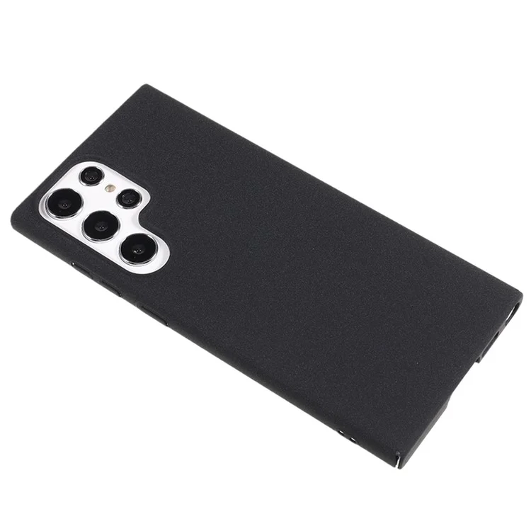Pour Samsung Galaxy S23 Ultra Étui de téléphone portable en PC mat dur Coque de protection pour smartphone - Noir