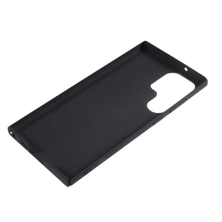 Pour Samsung Galaxy S23 Ultra Étui de téléphone portable en PC mat dur Coque de protection pour smartphone - Noir