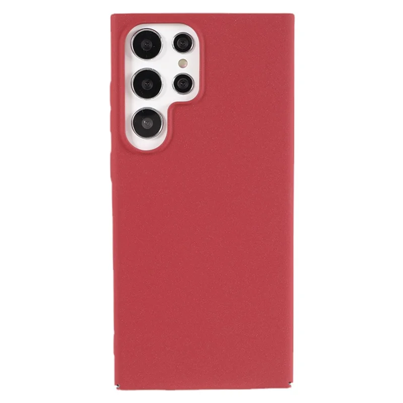 For Samsung Galaxy S22 Ultra 5G Matte Guard Phone Case Hard PC Anti-scratch Back Cover - Wine Red