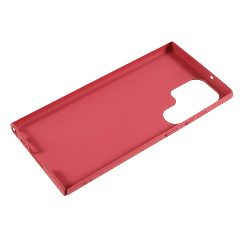 For Samsung Galaxy S22 Ultra 5G Matte Guard Phone Case Hard PC Anti-scratch Back Cover - Wine Red