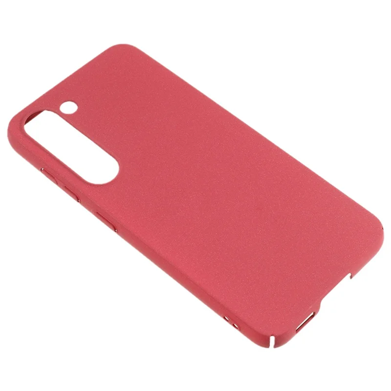For Samsung Galaxy S21 FE 5G Shockproof Phone Case Matte Texture Anti-Dust Hard PC Phone Cover - Wine Red