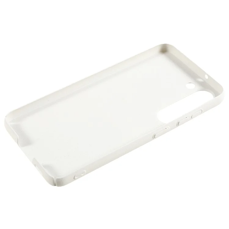 For Samsung Galaxy S21 FE 5G Shockproof Phone Case Matte Texture Anti-Dust Hard PC Phone Cover - White