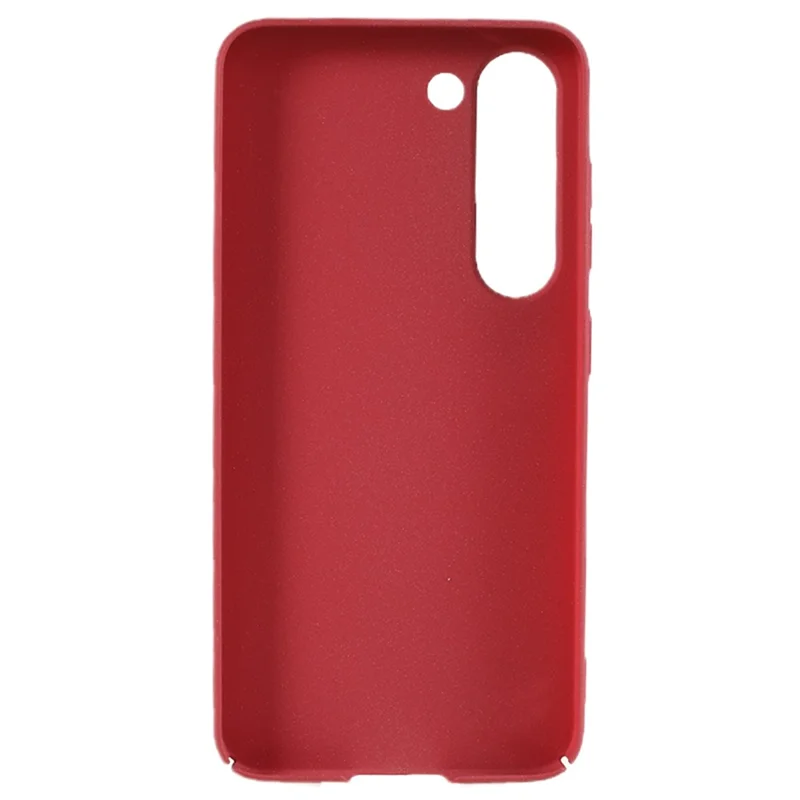 For Samsung Galaxy S22 5G Cell Phone Case Shockproof Matte Texture Anti-scratch Hard PC Phone Cover - Wine Red
