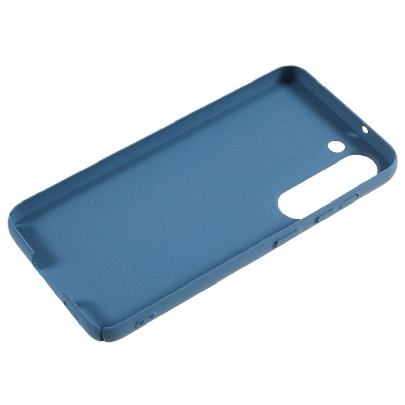 For Samsung Galaxy S22 5G Cell Phone Case Shockproof Matte Texture Anti-scratch Hard PC Phone Cover - Blue