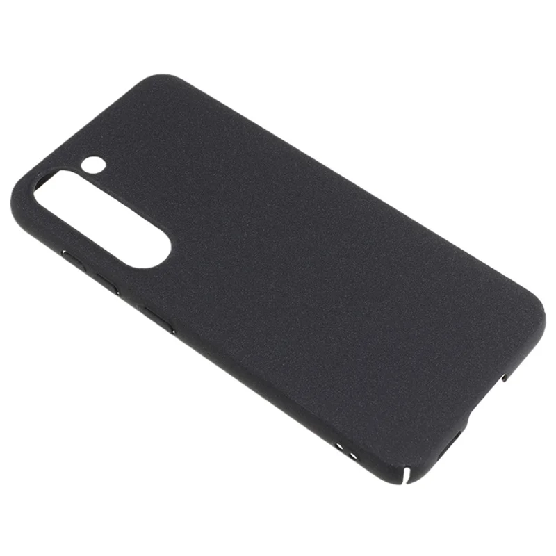 For Samsung Galaxy S22 5G Cell Phone Case Shockproof Matte Texture Anti-scratch Hard PC Phone Cover - Black