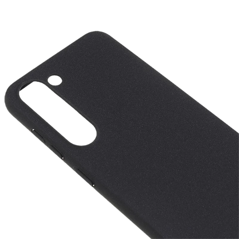 For Samsung Galaxy S22 5G Cell Phone Case Shockproof Matte Texture Anti-scratch Hard PC Phone Cover - Black