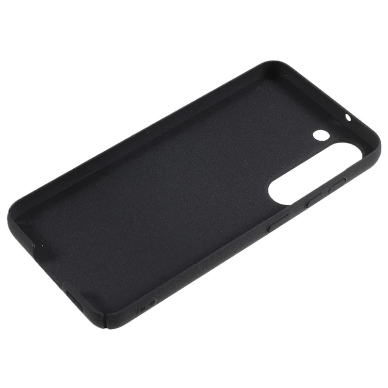 For Samsung Galaxy S22 5G Cell Phone Case Shockproof Matte Texture Anti-scratch Hard PC Phone Cover - Black