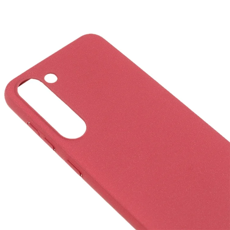 Pour Samsung Galaxy S21+ 5G Matte Texture Hard PC Phone Cover Shockproof Phone Case - Wine Red