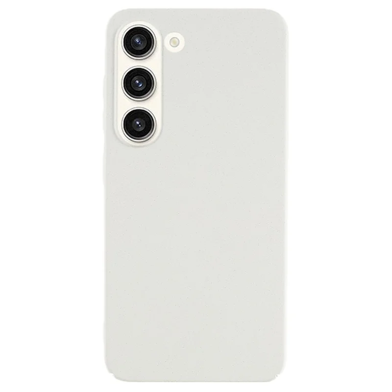 For Samsung Galaxy S23 Matte Hard PC Phone Case Scratch-resistant Phone Cover - White