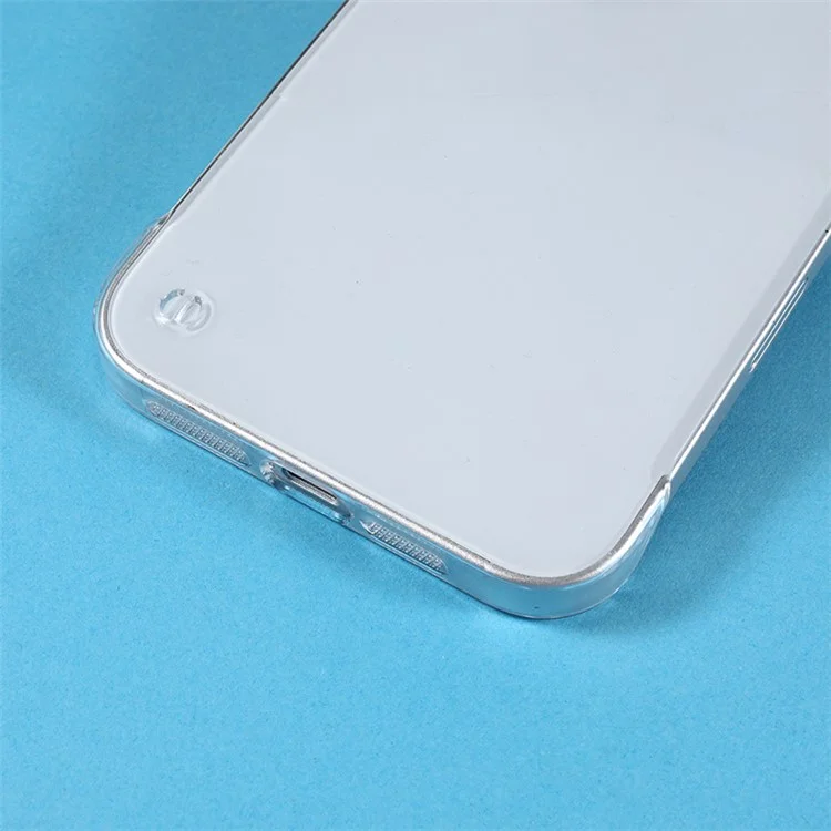 For iPhone 14 Plus Frameless Phone Cover Transparent PC Cell Phone Case with Glass Lens Protector