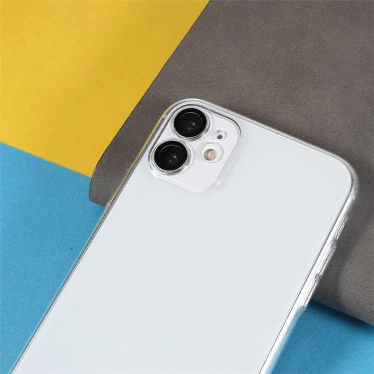 Para iPhone 12 6.1 polegadas Anti-Scratch Glass+PC Phone Case Lens Cover Protection Dustproof Mesh Phone Cover