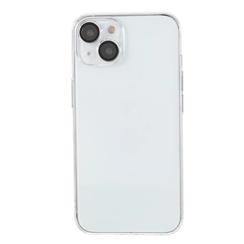 For iPhone 13 6.1 inch Clear PC Phone Case Anti-Scratch Dust-Proof Phone Cover with Lens Protector