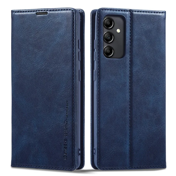 LC.IMEEKE For Samsung Galaxy A14 4G / 5G PU Leather Flip Wallet Case RFID Blocking Stand Phone Cover - Blue