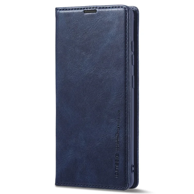 LC.IMEEKE For Samsung Galaxy A14 4G / 5G PU Leather Flip Wallet Case RFID Blocking Stand Phone Cover - Blue