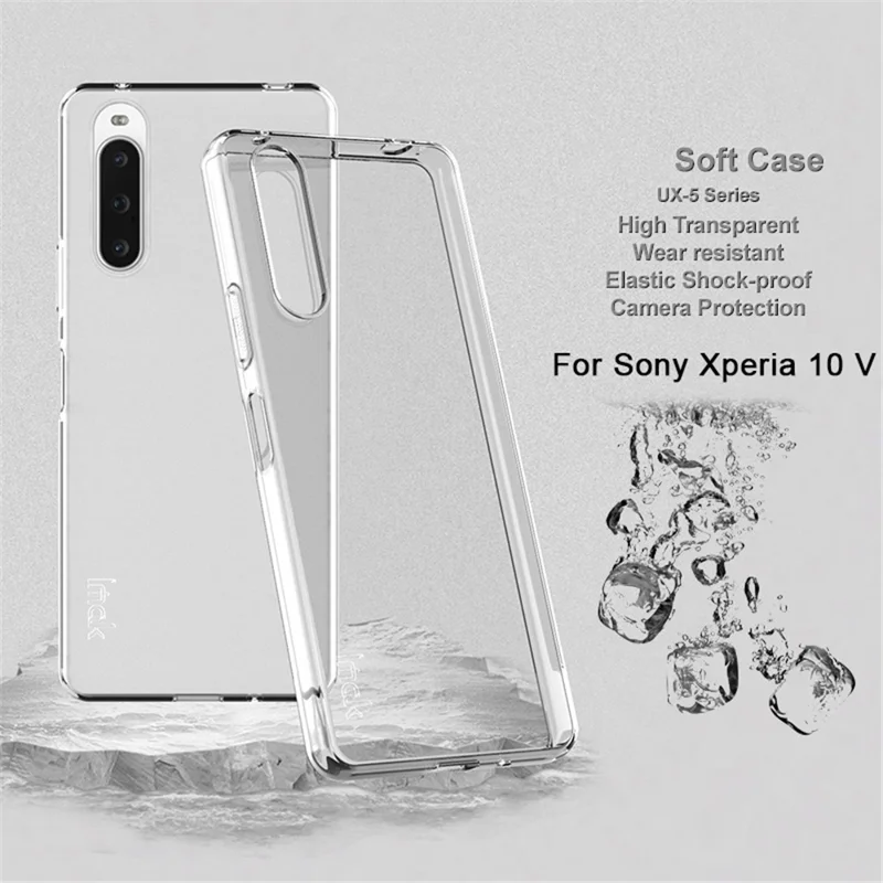 IMAK UX-5 Series for Sony Xperia 10 V Soft TPU Phone Case Anti-scratch Cell Phone Cover - Transparent