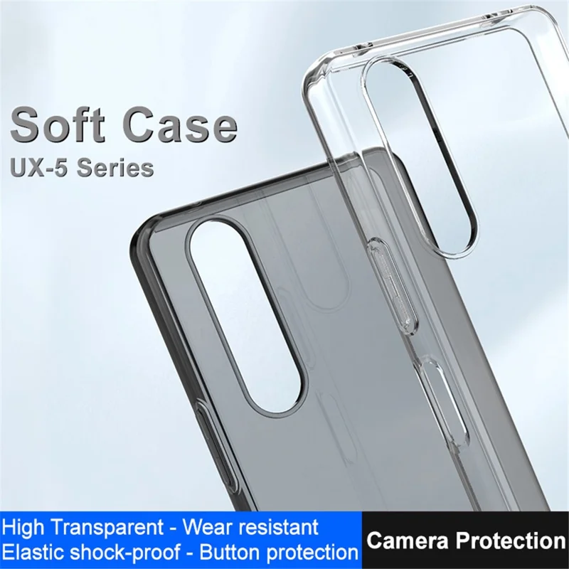 IMAK UX-5 Series for Sony Xperia 10 V Soft TPU Phone Case Anti-scratch Cell Phone Cover - Transparent