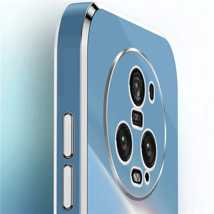 XINLI For Honor Magic5 Pro Soft TPU Phone Case Ring Kickstand Electroplating Cell Phone Cover - Cyan