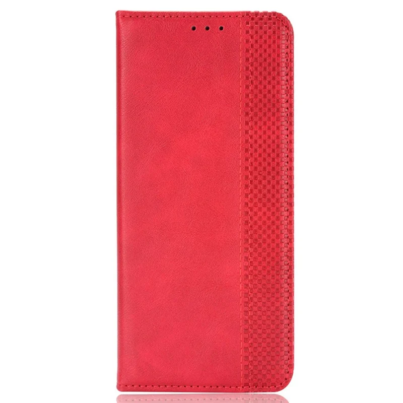 Funda para teléfono TCL 403 Retro, carcasa magnética de cuero PU con soporte y billetera para teléfono móvil - Rojo