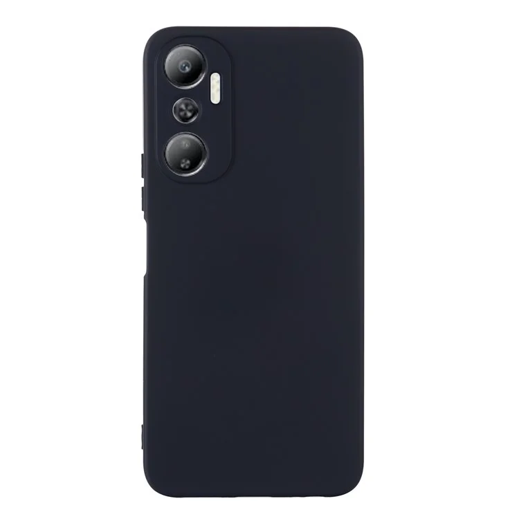 Phone Case with Strap for Infinix Hot 20 4G , Anti-Scratch Soft Lining  Liquid Silicone Protective Cover with Strap - Black