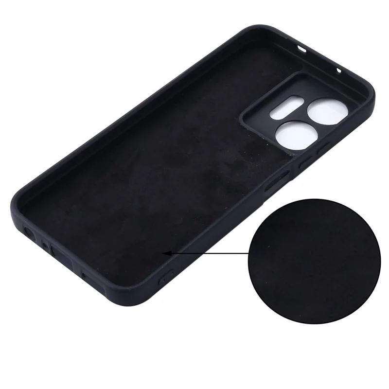 For Infinix Zero 20 4G Shockproof Liquid Silicone Phone Case Soft Lining Phone Cover with Strap - Black