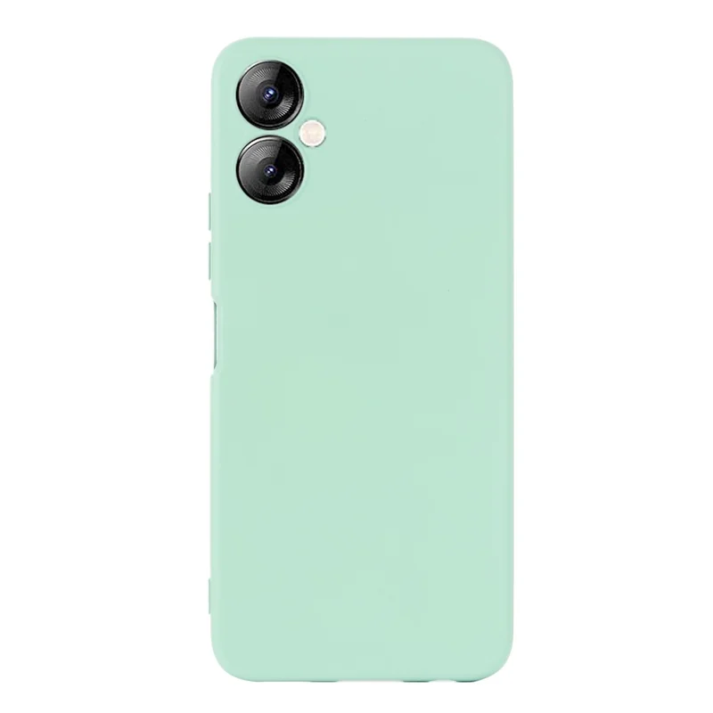 For TECNO Spark 9T 4G / Spark 9 Pro 4G Anti-Scratch Soft Lining Protective Cover Liquid Silicone Phone Case with Strap - Green
