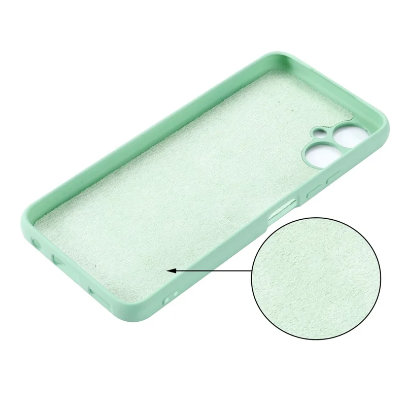 For TECNO Spark 9T 4G / Spark 9 Pro 4G Anti-Scratch Soft Lining Protective Cover Liquid Silicone Phone Case with Strap - Green