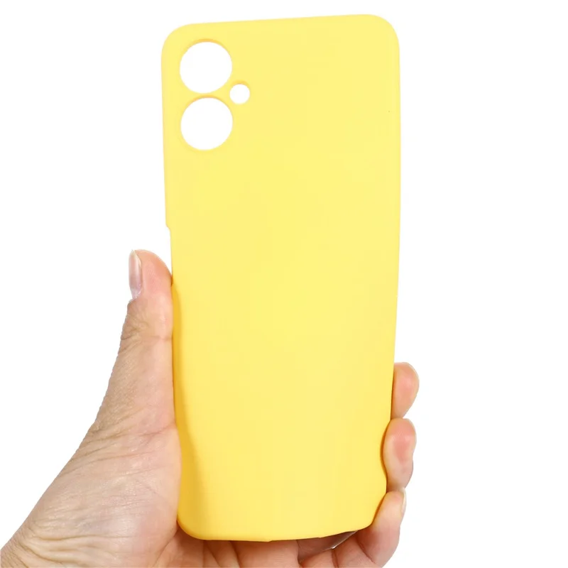 For TECNO Spark 9T 4G / Spark 9 Pro 4G Anti-Scratch Soft Lining Protective Cover Liquid Silicone Phone Case with Strap - Yellow