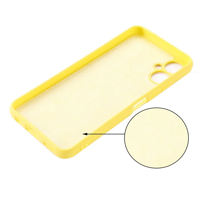For TECNO Spark 9T 4G / Spark 9 Pro 4G Anti-Scratch Soft Lining Protective Cover Liquid Silicone Phone Case with Strap - Yellow