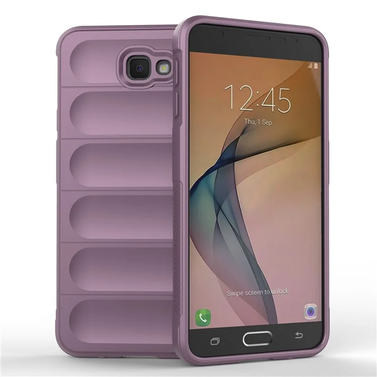 For Samsung Galaxy J7 Prime (2016) / On7 (2016) Anti-Scratch Rugged Phone Cover TPU Back Protector Phone Case - Light Purple