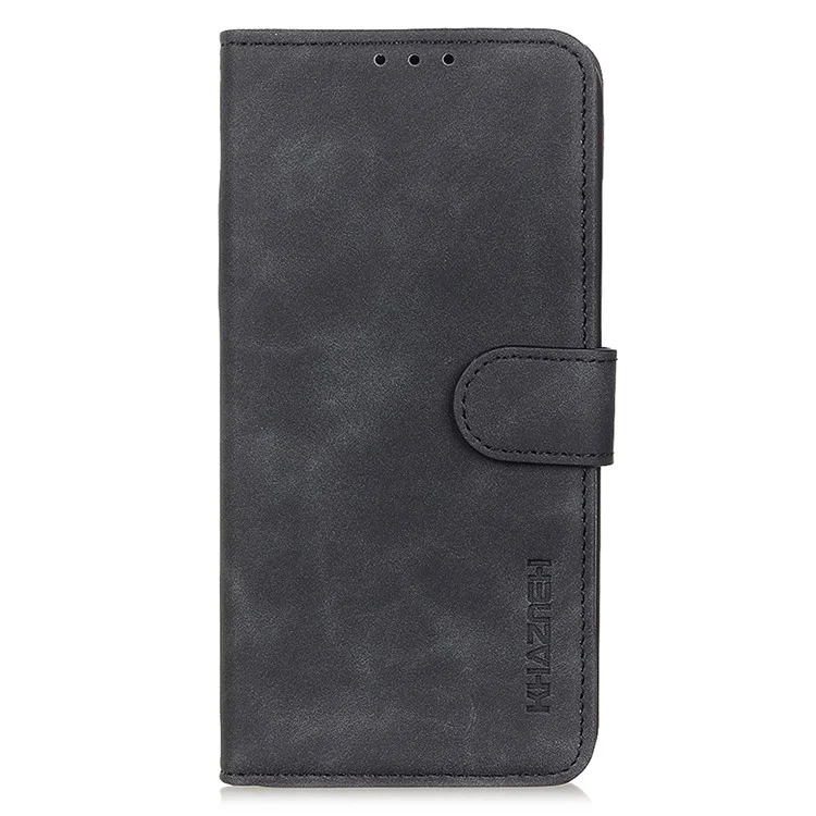 KHAZNEH per Google Pixel 7a Phone Custodia in Pelle Texture Retrò Custodia con Supporto Portafoglio - Nero