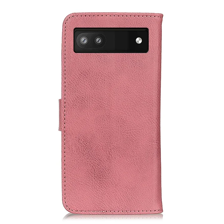 KHAZNEH Чехол-книжка из натуральной кожи для Google Pixel 7a - Розовый