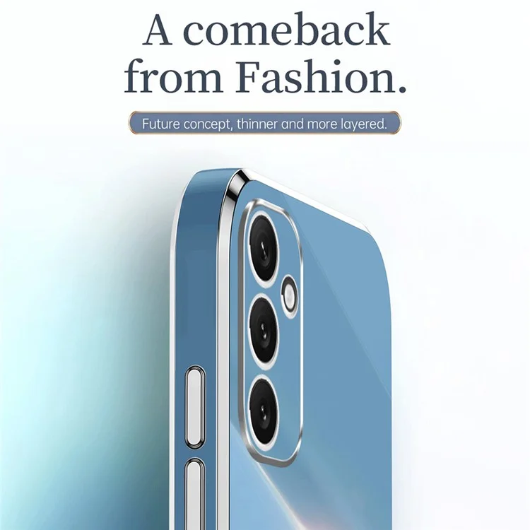 Custodia per telefono elettrolitica XINLI per Samsung Galaxy A34 5G, cover in TPU anti-graffio - Ciano